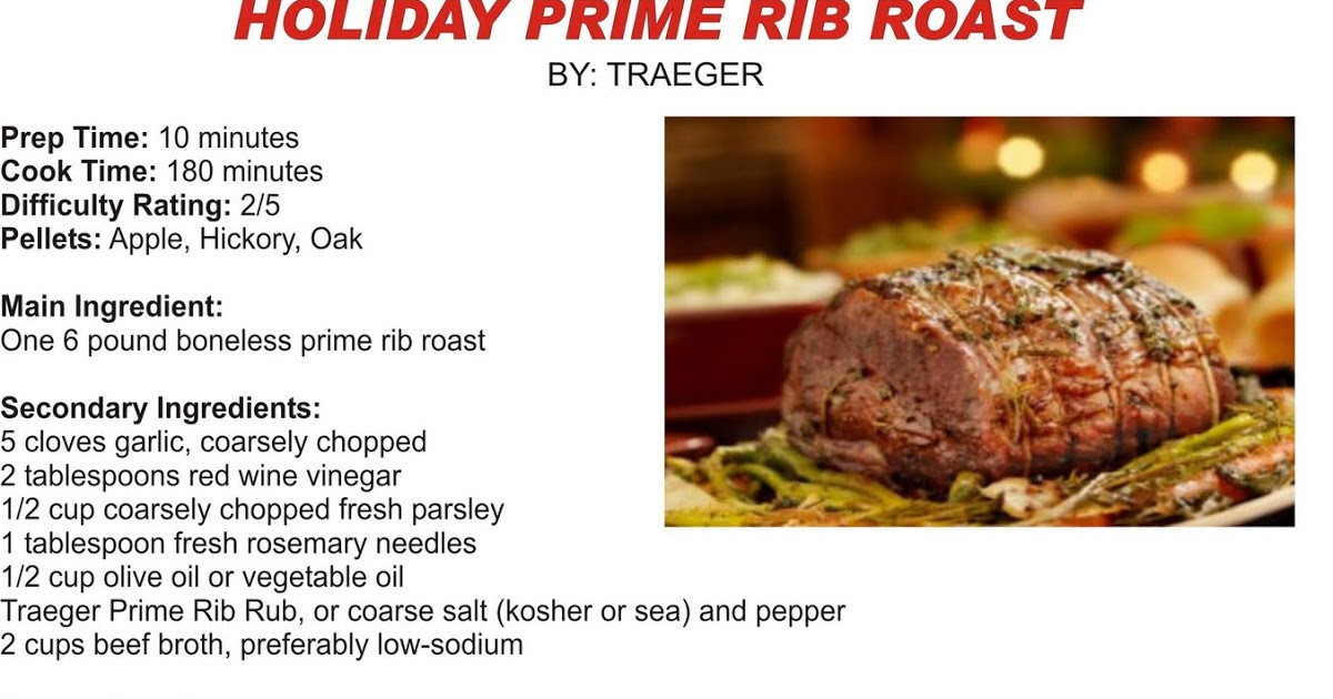 Holiday Prime Rib Roast
 Traeger Grills Holiday Prime Rib Roast