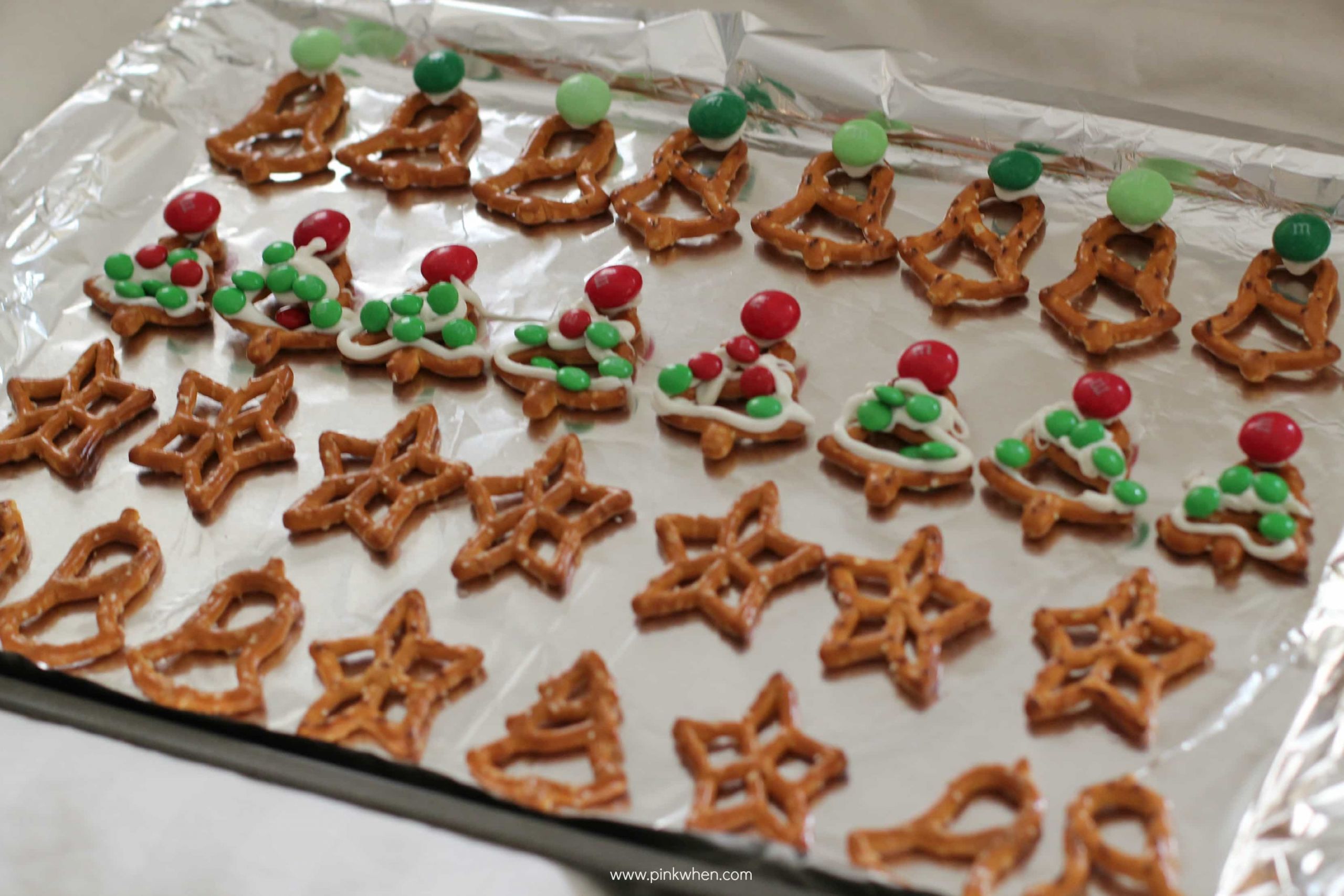 Holiday Shaped Pretzels
 How to Make Holiday Pretzels and Santa s Snack Mix PinkWhen