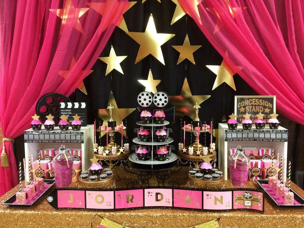 Hollywood Birthday Party Ideas
 Incredible dessert table at a Hollywood birthday party