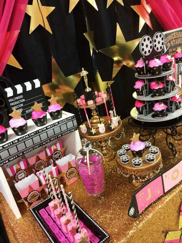 Hollywood Birthday Party Ideas
 22 best Pink Hollywood Sweet 16 images on Pinterest