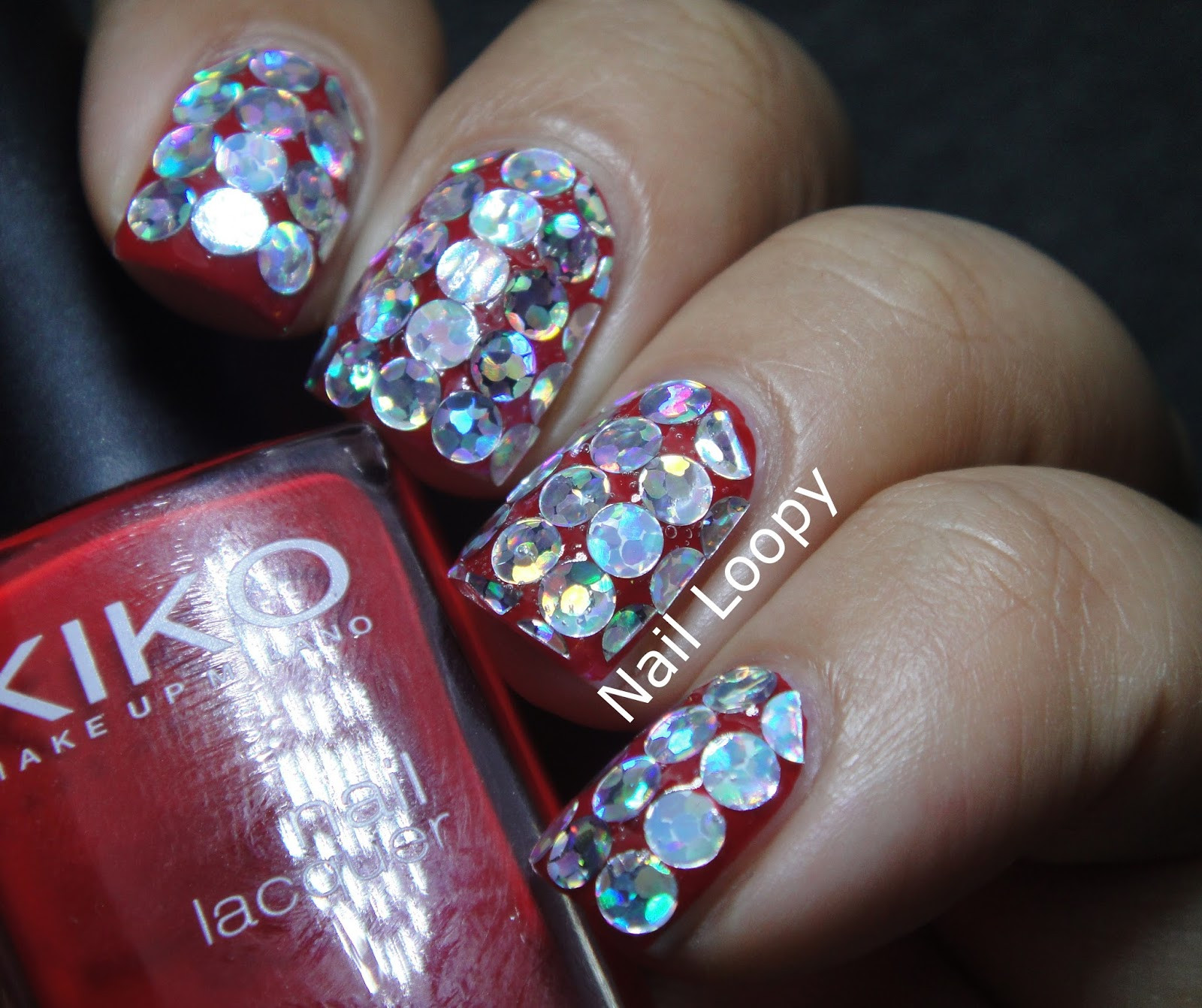 Holographic Glitter Nails
 nail loopy HOLOGRAPHIC GLITTER PLACEMENT NAILS