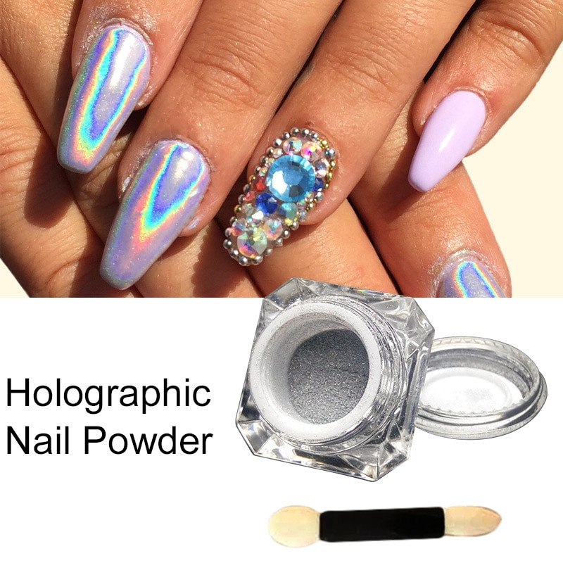 Holographic Glitter Nails
 2016 New Arrival 1Box Holographic Laser Powder Punk Nail