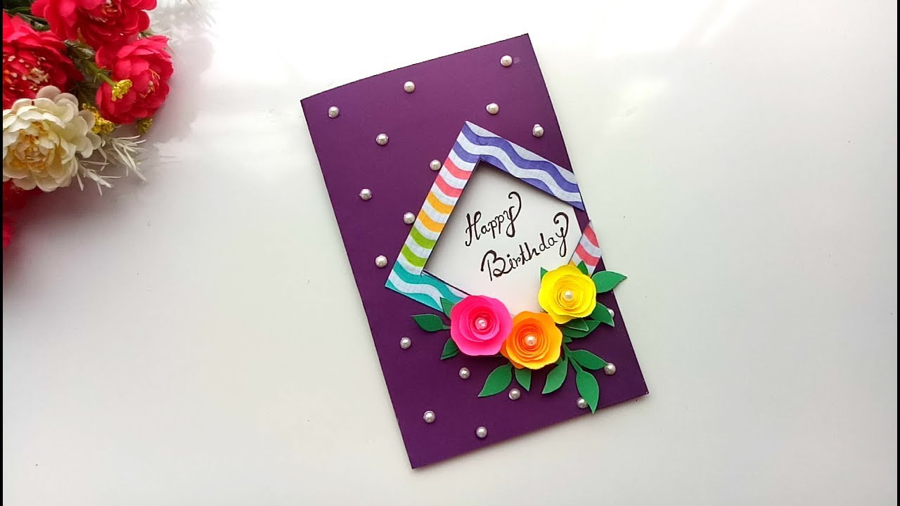 Home Made Birthday Cards
 Beautiful Handmade Birthday card idea DIY Greeting Pop
