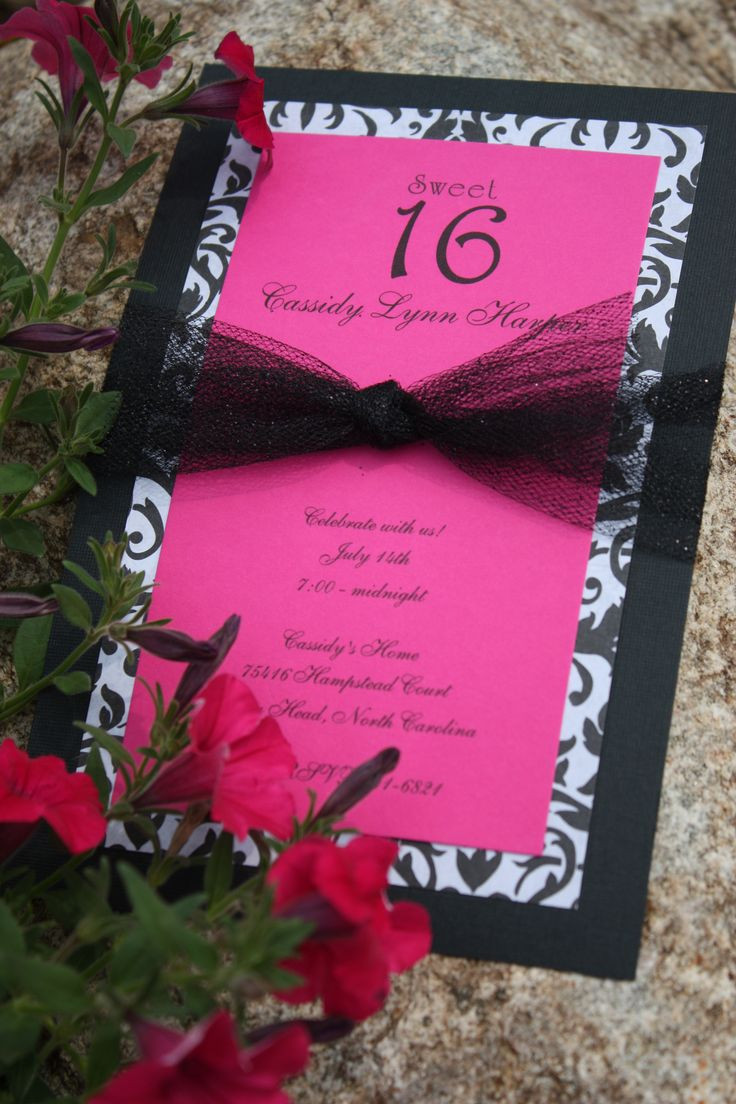 Homemade Birthday Invitations
 28 best Sweet 16 Quinceañera images on Pinterest