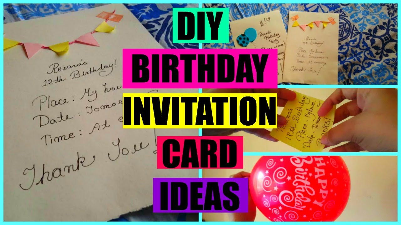 Homemade Birthday Invitations
 DIY BIRTHDAY INVITATION CARD