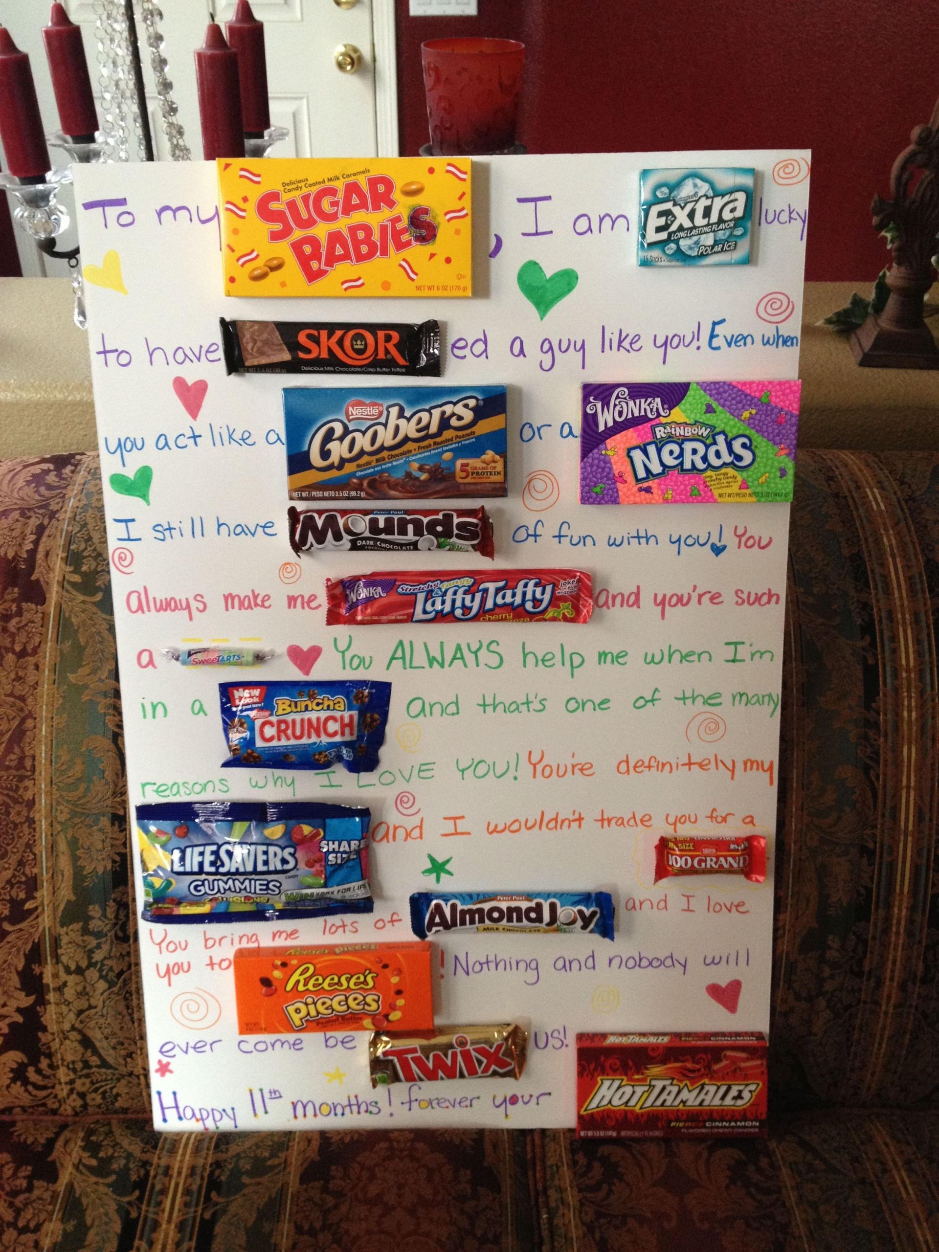 Homemade Gift Ideas For Boyfriend
 That s so creative but you have to all that candy