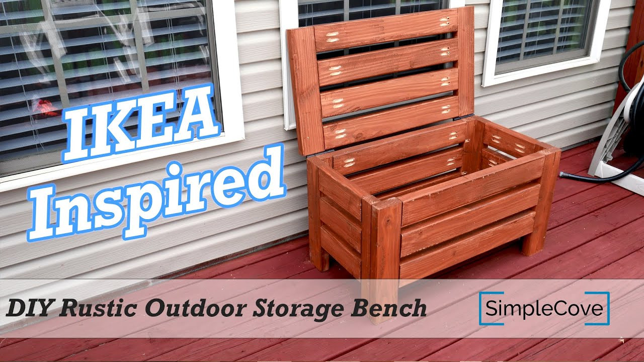 Homemade Storage Bench
 DIY Rustic Outdoor Storage Bench