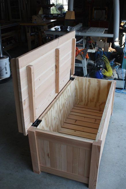 Homemade Storage Bench
 From this to a storage bench