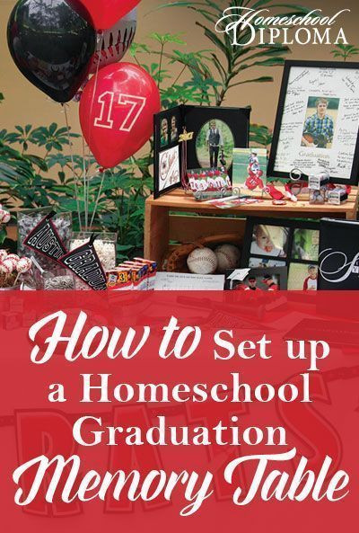 Homeschool Graduation Party Ideas
 How to Set up a Homeschool Graduation Memory Table