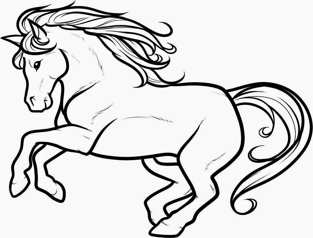 Horse Coloring Pages For Kids
 Colour Drawing Free HD Wallpapers Horse For Kids Coloring