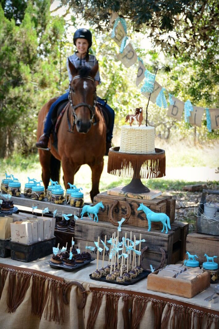 Horse Riding Birthday Party
 Kara s Party Ideas Rustic Horse Birthday Party