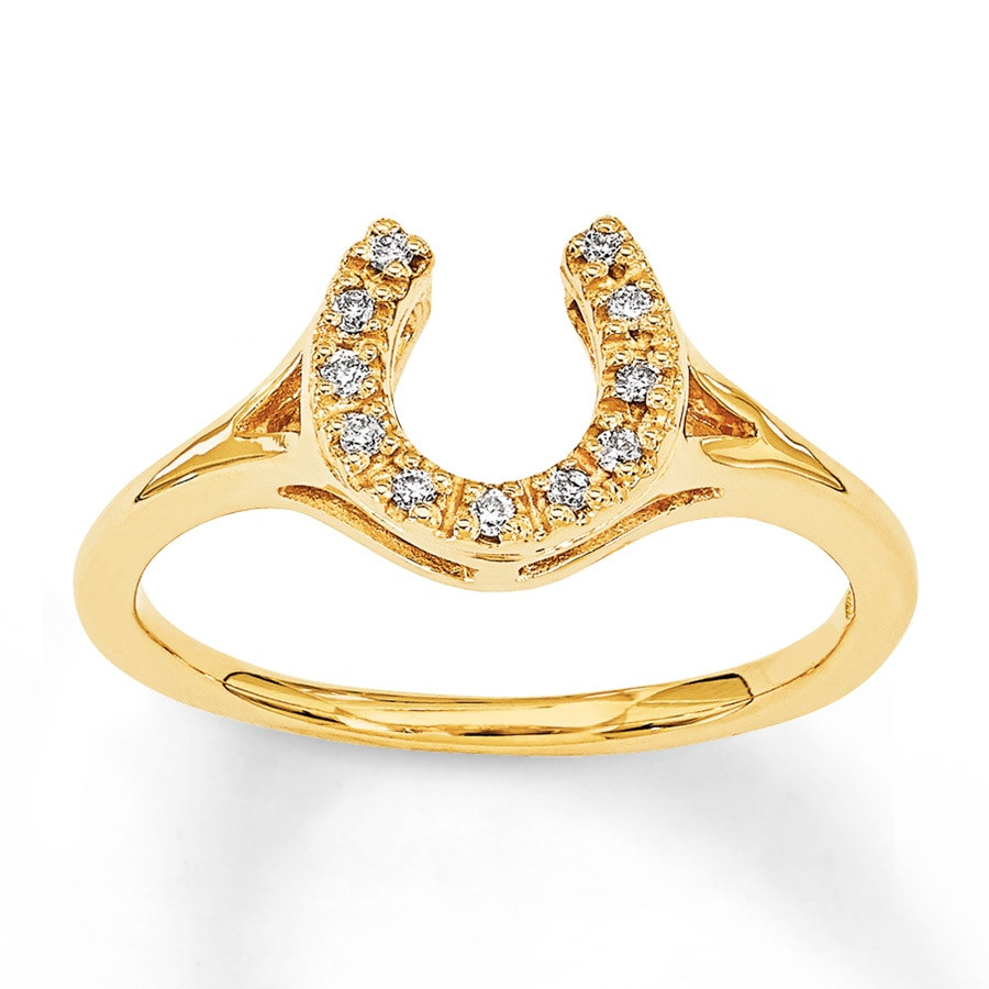 Horseshoe Wedding Rings
 Horseshoe Ring 1 20 ct tw Diamonds 14K Yellow Gold