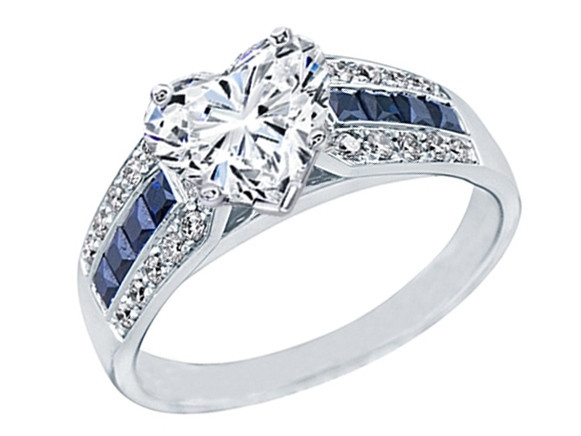 Horseshoe Wedding Rings
 Engagement Ring Heart Shape Diamond Vintage Horseshoe