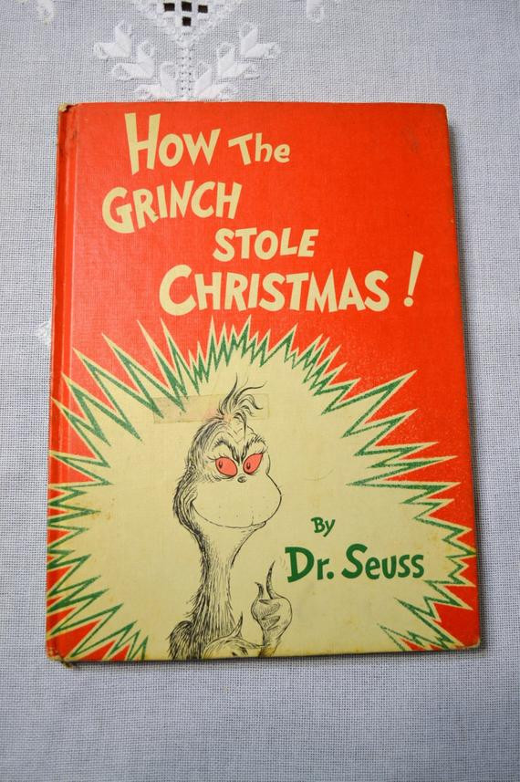 How The Grinch Stole Christmas Book Quotes
 Vintage How the Grinch Stole Christmas Book 1957 Dr Seuss