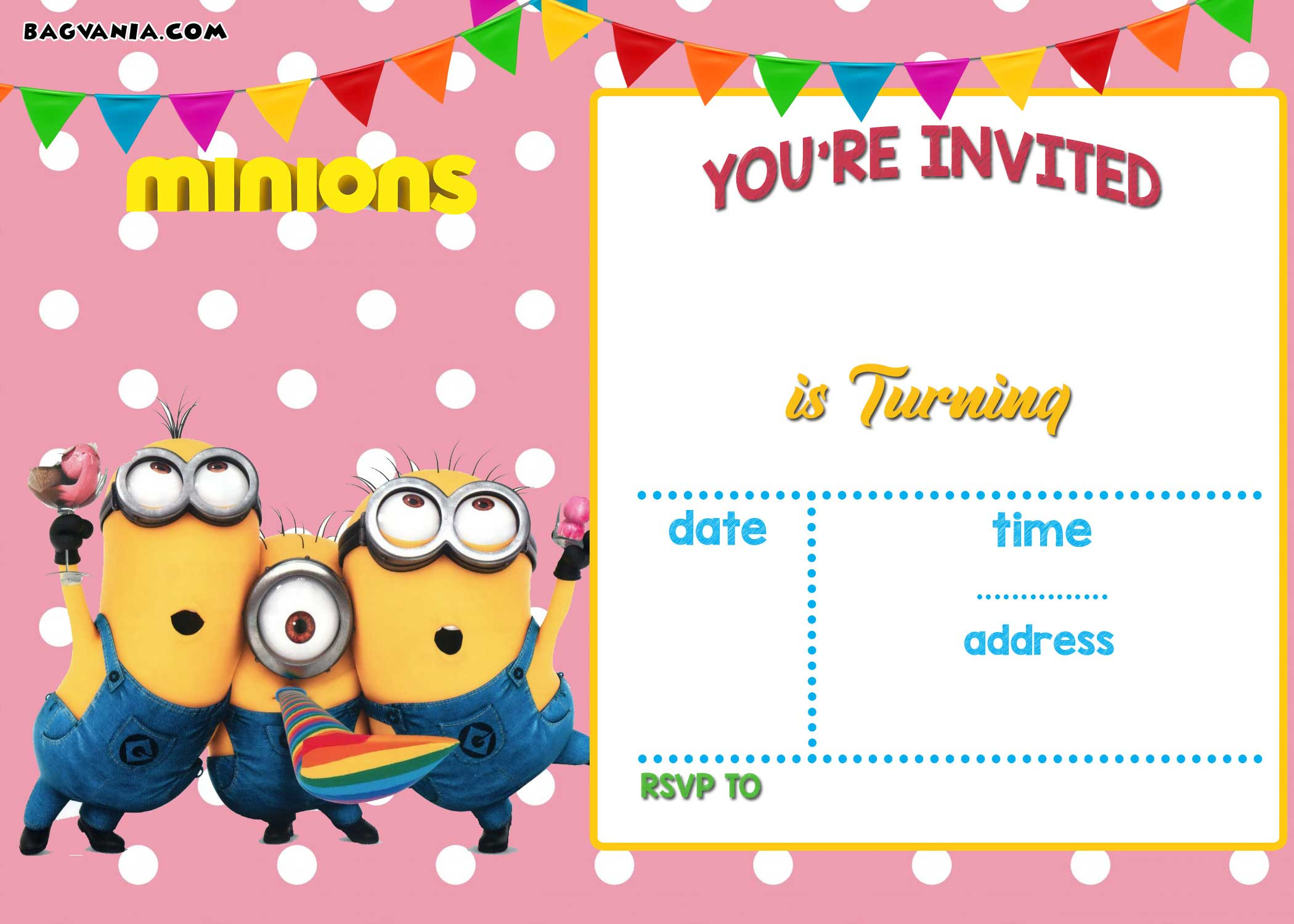How To Create A Birthday Invitation
 FREE Printable Minion Birthday Invitation Templates – Bagvania