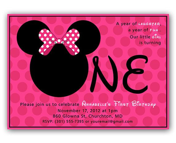 How To Create A Birthday Invitation
 INSTANT DOWNLOAD Editable Minnie Mouse Inspired First
