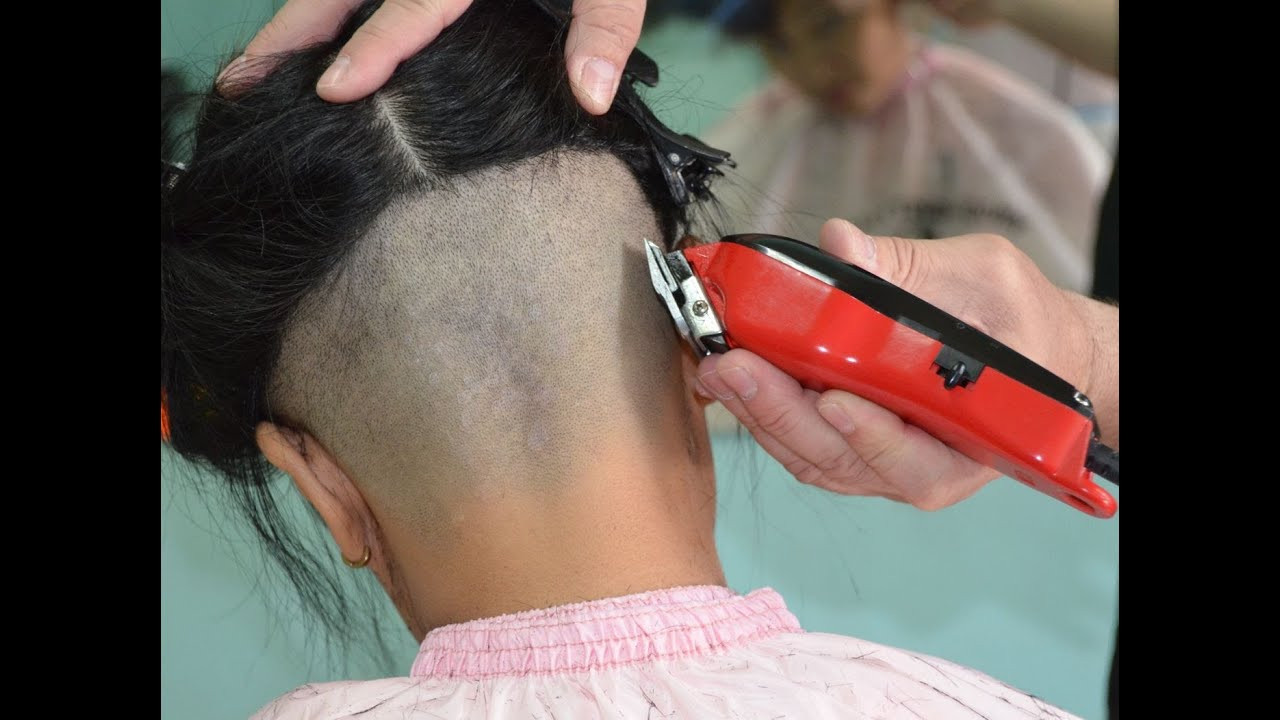 How To Cut Women'S Hair With Clippers
 Nape hair clippers cut