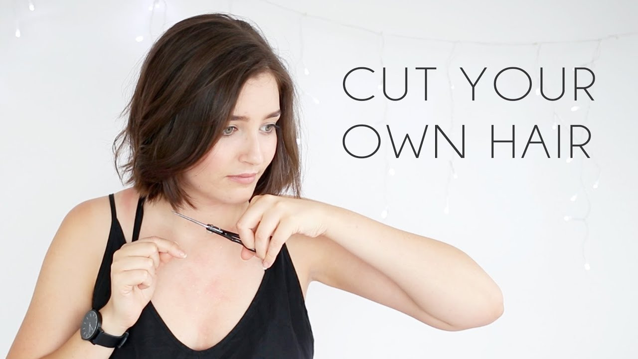 How To Cut Your Own Hair Short In The Back
 How to cut your own hair Blunt bob