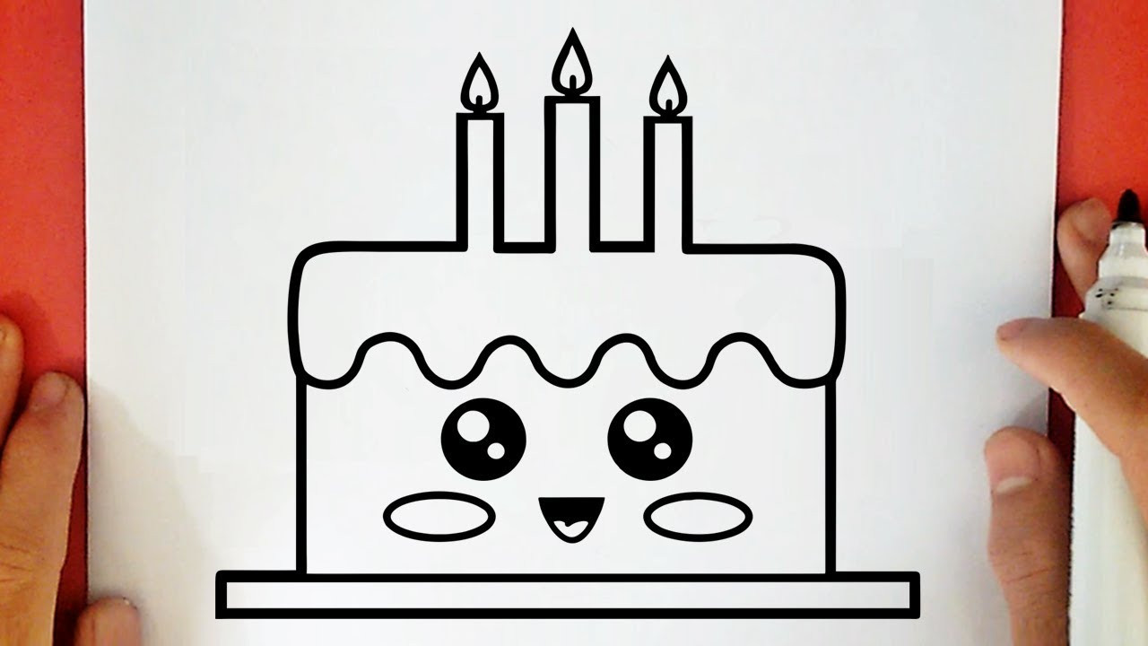 How To Draw A Birthday Cake
 HOW TO DRAW A CUTE BIRTHDAY CAKE
