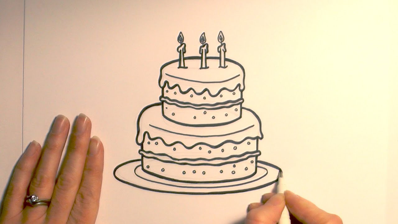 How To Draw A Birthday Cake
 How to Draw a Birthday Cake