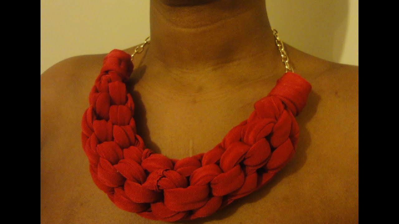 How To Get Knots Out Of Necklaces
 DIY Straight Knot Necklace Fabric Knot Necklace