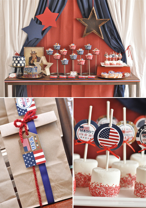 How To Make Birthday Decorations
 rivernorthLove Vintage Americana 4th of July Party