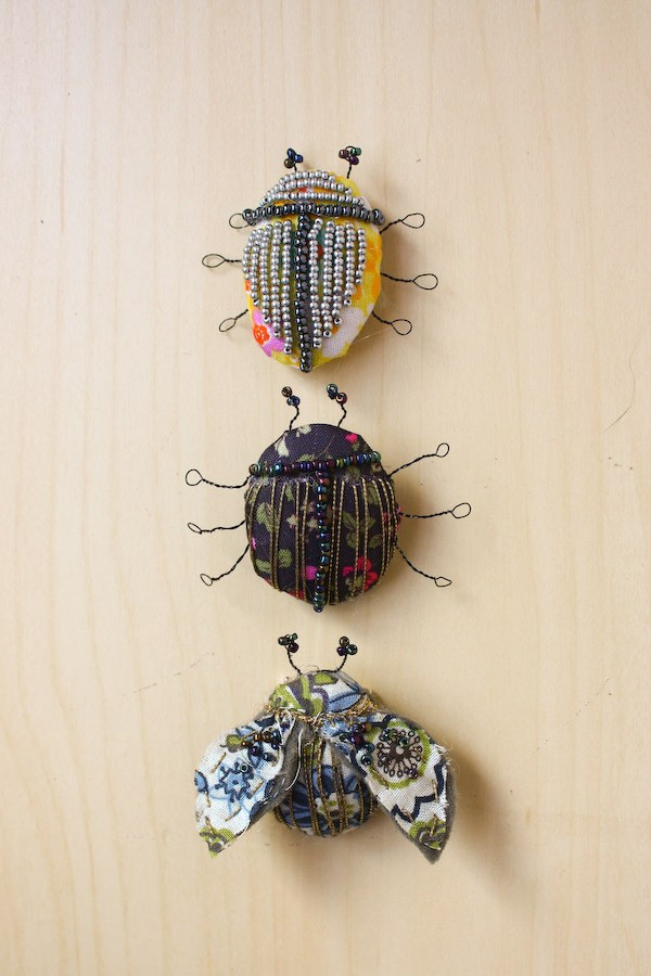 How To Make Brooches
 Textile Bug Brooch DIY