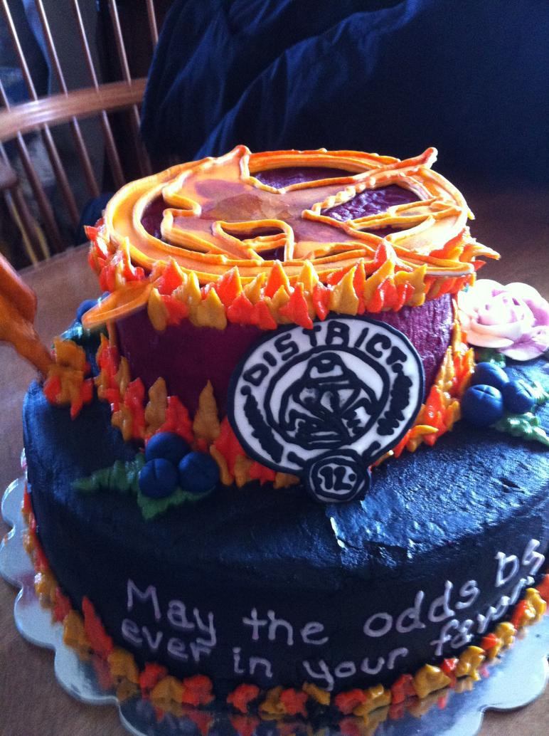 Hunger Games Birthday Cake
 Hunger Games Birthday Cake by TentenKitty on DeviantArt