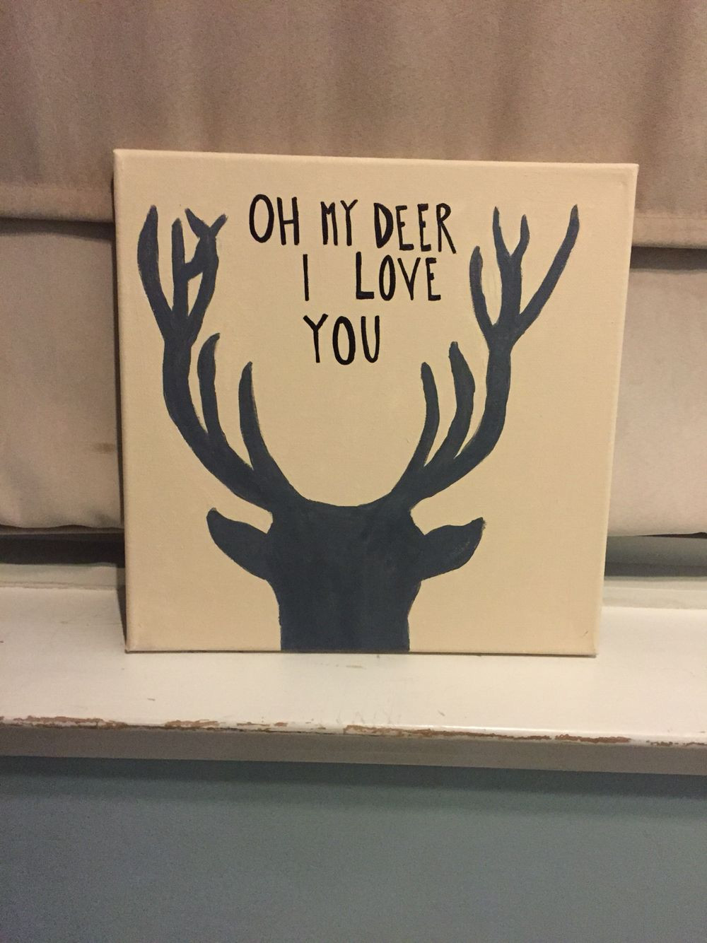 Hunting Gift Ideas For Boyfriend
 Deer canvas couple canvas boyfriend diy girlfriend wife