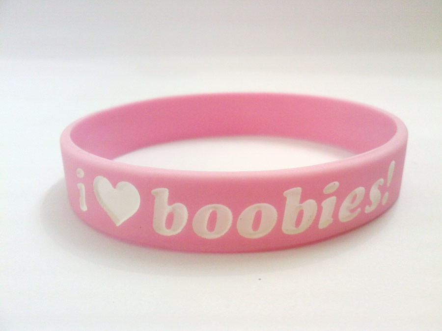 I Love Boobies Bracelets
 I Love Heart Boobies Bracelet Silicone Wristband Keep A