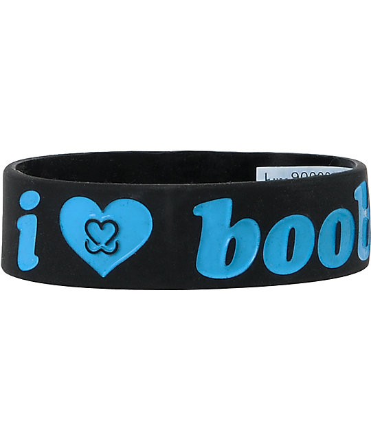 I Love Boobies Bracelets
 Keep A Breast Foundation Blue & Black I Love Boobies Bracelet