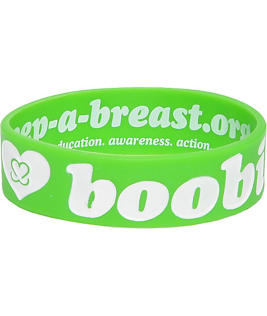 I Love Boobies Bracelets
 Keep A Breast Green I Love Boobies Bracelet at Zumiez PDP