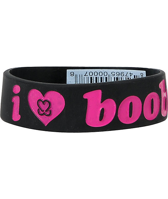 I Love Boobies Bracelets
 Keep A Breast Foundation Black & Pink I Love Boobies