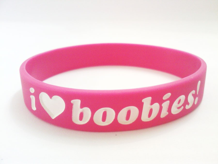 I Love Boobies Bracelets
 I Love Heart Boobies Bracelet Silicone Wristband Keep A