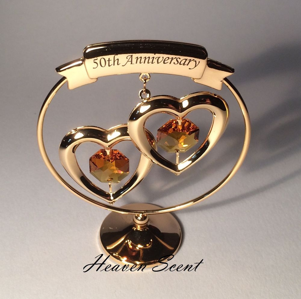Ideas For 50th Wedding Anniversary Gifts
 50th Golden Wedding Anniversary Gift Ideas Gold Plated