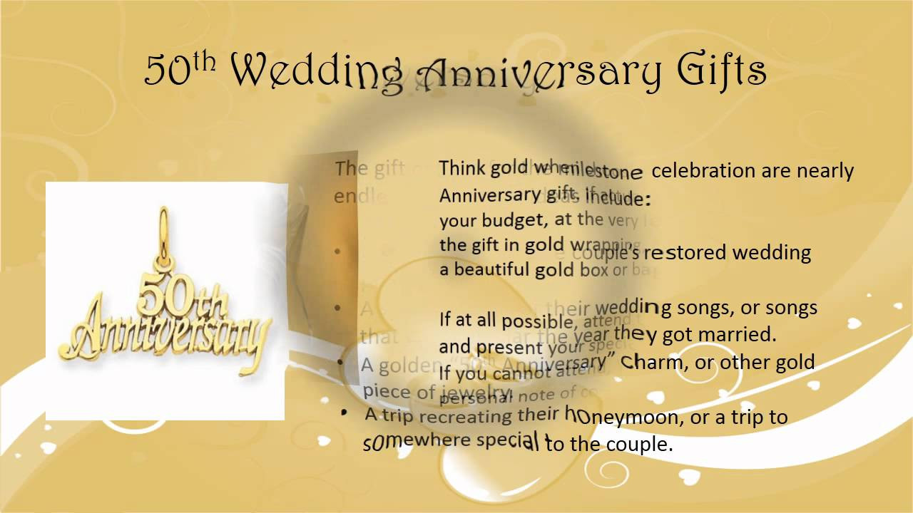 Ideas For 50th Wedding Anniversary Gifts
 50th Wedding Anniversary Gift Ideas