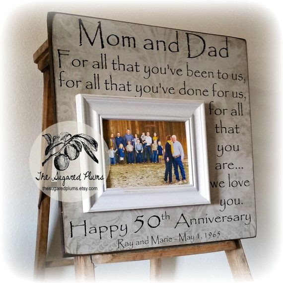 Ideas For 50th Wedding Anniversary Gifts
 50th Anniversary Gifts Parents Anniversary Gift For All