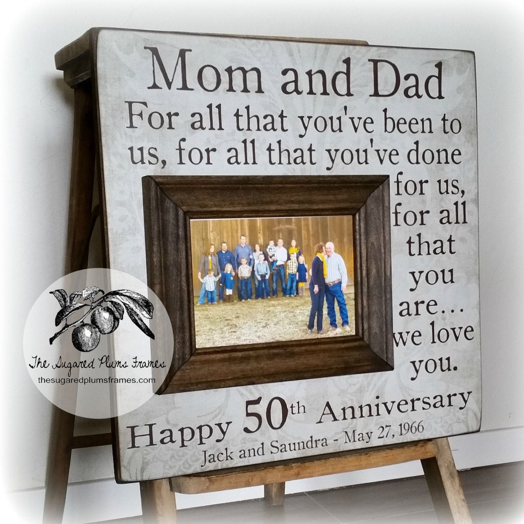 Ideas For 50th Wedding Anniversary Gifts
 50 Anniversary Gifts Parents Anniversary Gift by