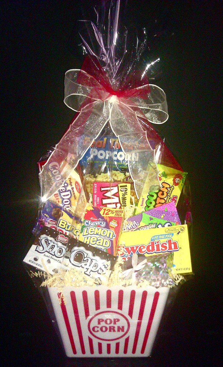 Ideas For A Movie Theater Gift Basket
 35 best images about t baskets on Pinterest