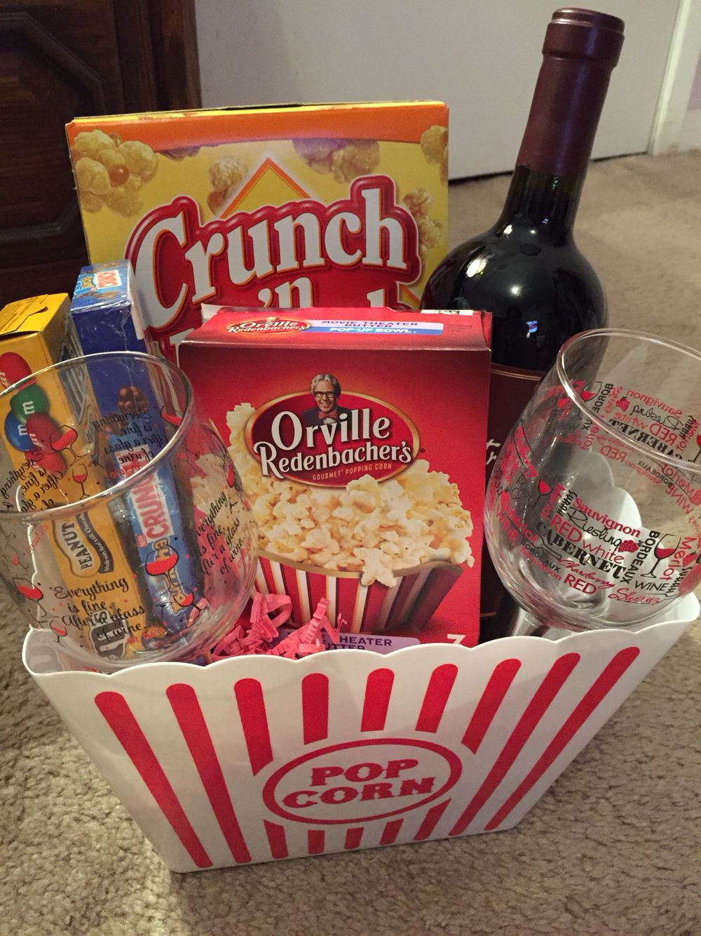 Ideas For A Movie Theater Gift Basket
 Movie night basket Gift basket ideas Christmas t too