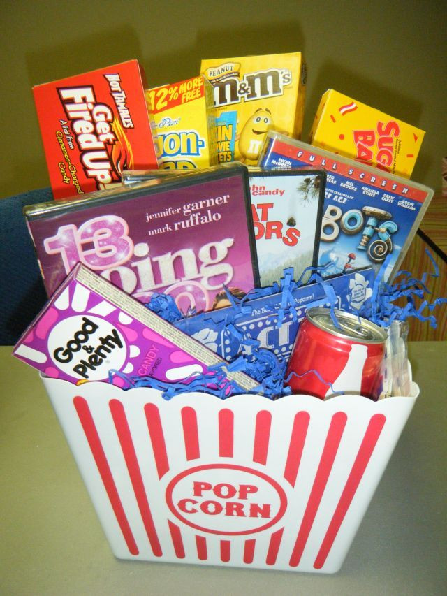 Ideas For A Movie Theater Gift Basket
 Movie t basket Dollar store container Walmart or CVS