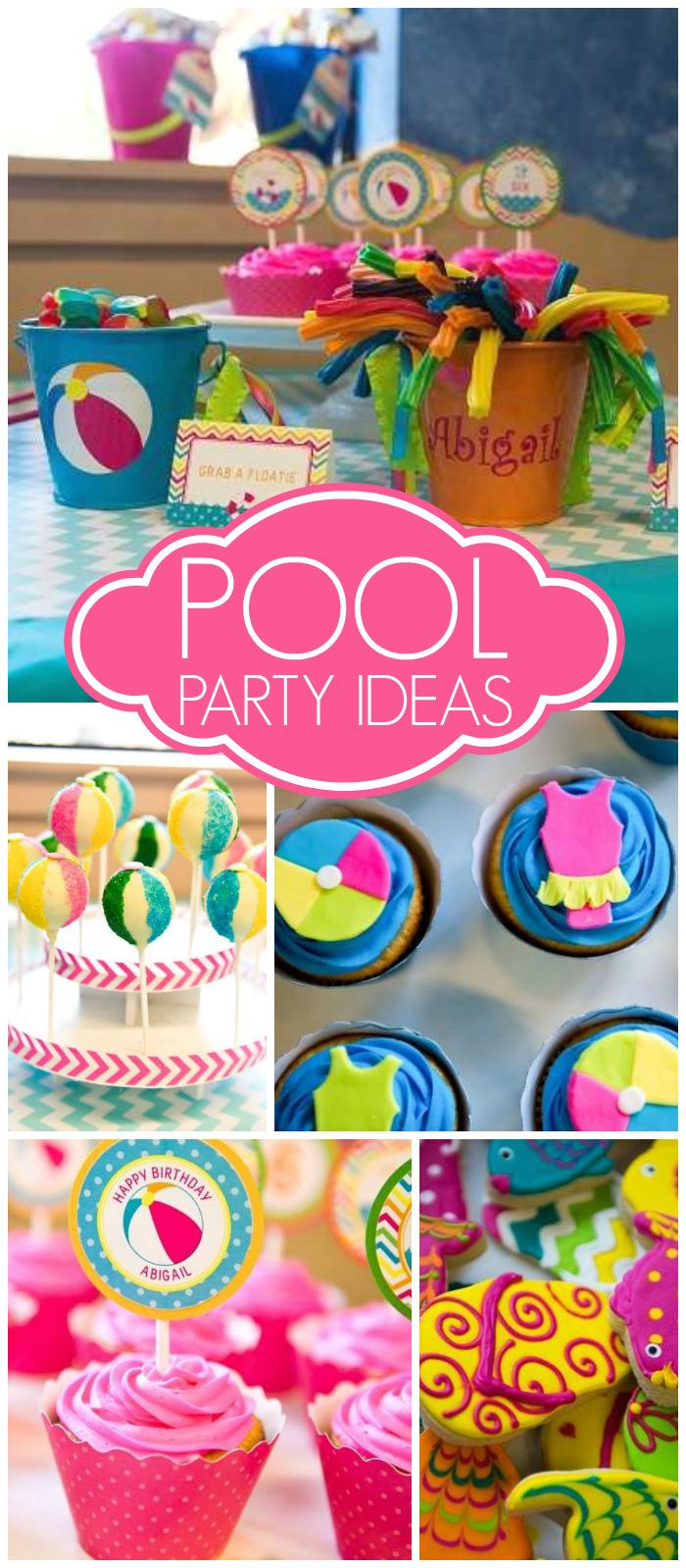 Ideas For A Trolls Pool Party
 Love this bright and cheery hot pink and turquoise pool