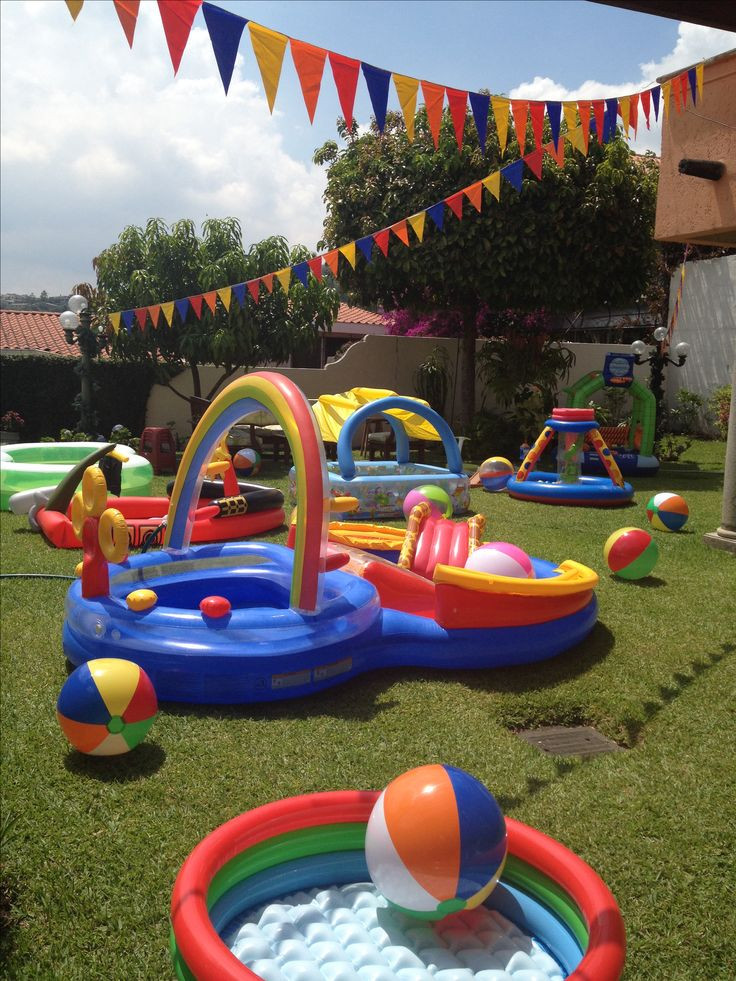Ideas For Backyard Water Party
 1st Birthday Pool Party
