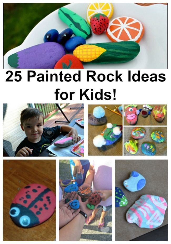 Ideas For Kids
 25 Painted Rock Ideas for Kids