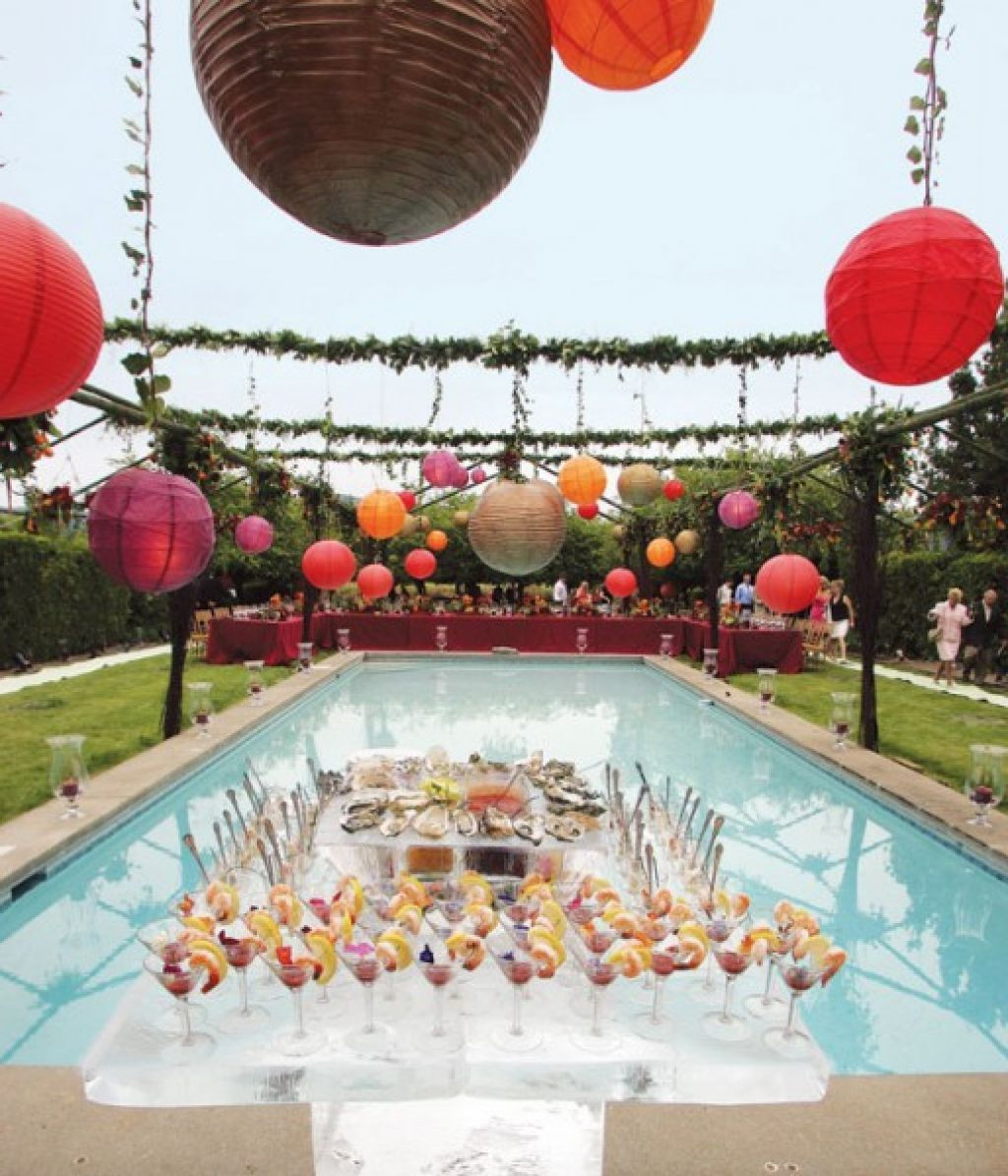 Ideas For Pool Party Decorations
 Wedding Reception Pool Party Decorating Ideas – New