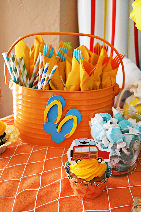 Ideas For Pool Party Decorations
 Cheer s to Summer Surfer Style Kids Pool Party Ideas