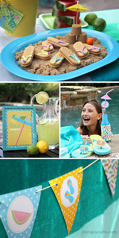 Ideas For Pool Party Decorations
 Free Printable Pool Party Tags Summer Party Ideas