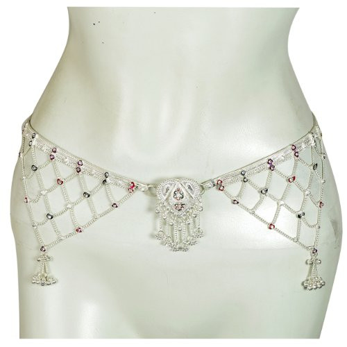 Indian Body Jewelry
 Handmade Belly Waist Chains Indian Silver Fashion Jewelry