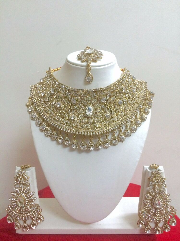 Indian Bridal Jewelry Sets
 Indian Bollywood Style Fashion Gold Plated Bridal Jewelry