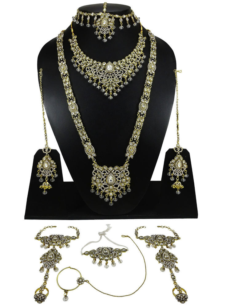 Indian Necklace Sets
 Traditional Indian Goldtone Bridal Necklace Set Designer